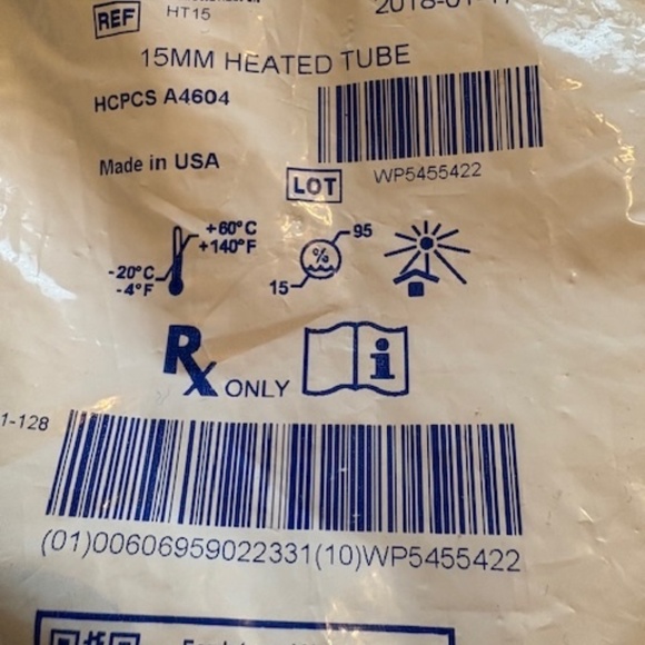 Respironics Heated Tubing 15MM- (Set of 2) - Picture 3 of 6